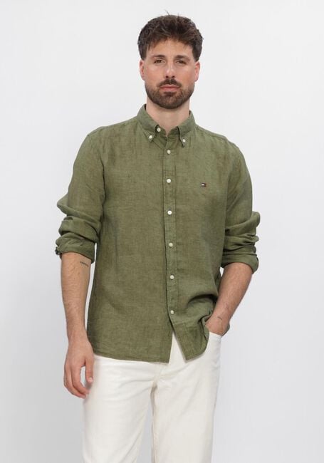 Gr&uuml;ne TOMMY HILFIGER Casual-Oberhemd PIGMENT DYED LI SOLID RF SHIRT - large