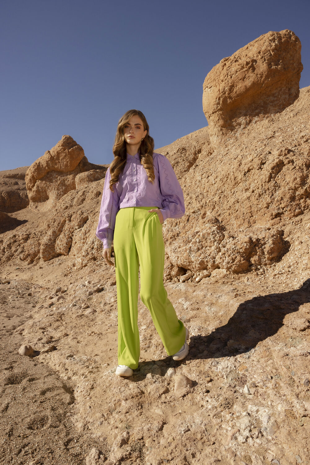 Limette YDENCE Weite Hose PANTS SOLANGE - large