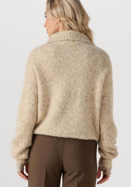 Beige SIMPLE Pullover KNIT-BOUCLE-25-3 - large