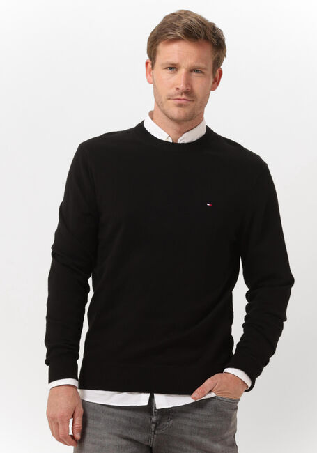 Schwarze TOMMY HILFIGER Pullover PIMA ORG CTN CASHMERE CREW NECK - large
