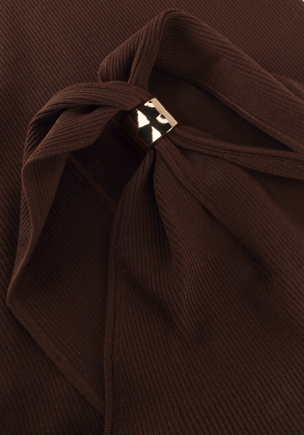 Braune NOTRE-V Maxikleid NV-HEIKE - large