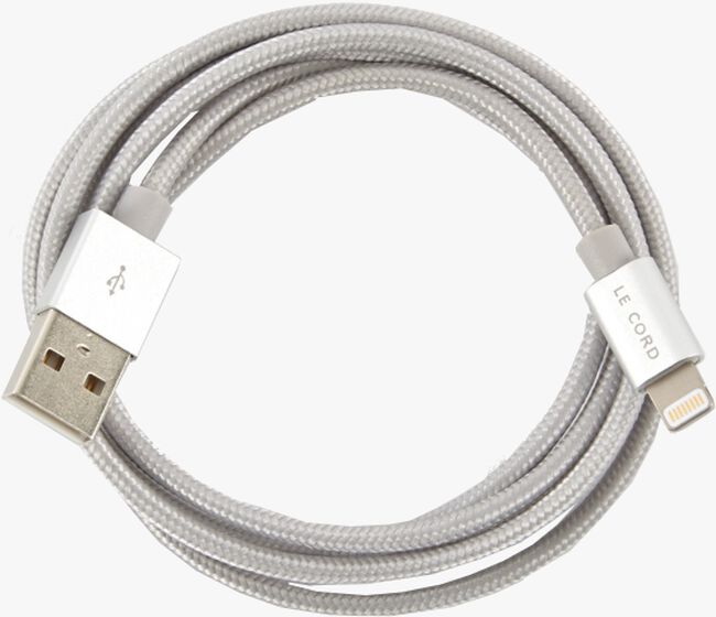Silberne LE CORD Ladekabel SYNC CABLE 1.2 - large