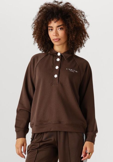 Braune HAUTE L'AMITIÉ Sweatshirt POLO LOGO SWEAT - large