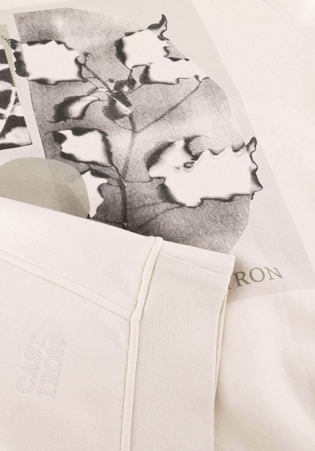 Ecru CAST IRON Sweatshirt RELAXED FIT GRAPHIC - large