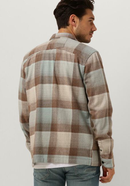 Beige CAST IRON Overshirt LONG SLEEVE SHIRT YD CHECK REGULAR FIT - large