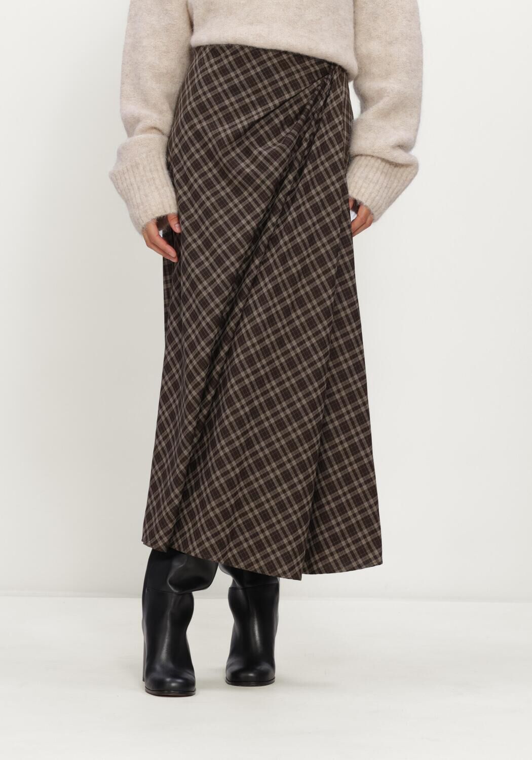 Braune NOTRE-V Maxirock NV-ISADORA BROWN - large