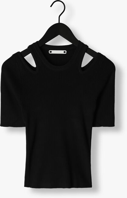 Schwarze CO'COUTURE T-shirt BADOE CUT SHOULDER KNIT - large