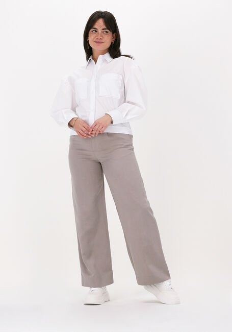 Weiße SECOND FEMALE Blusen LARK CROPPED SHIRT - large
