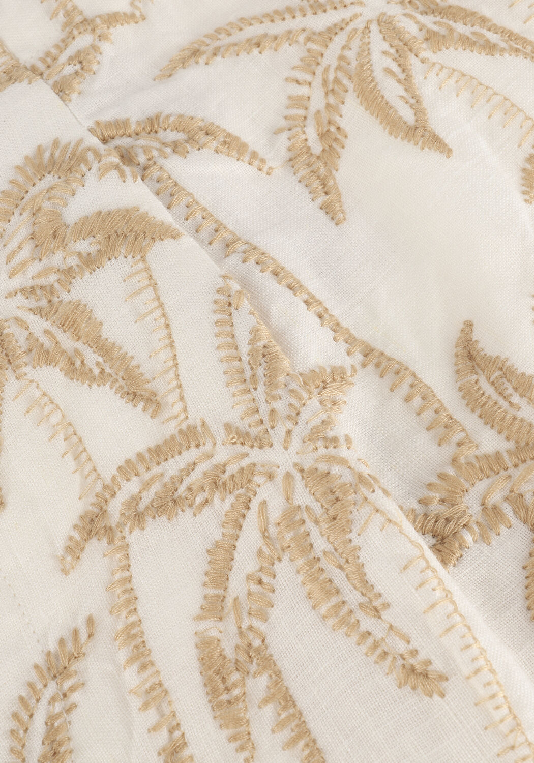 Sand SCOTCH & SODA Kurze Hose EMBROIDERED LINEN HIGH-RISE SHORT - large