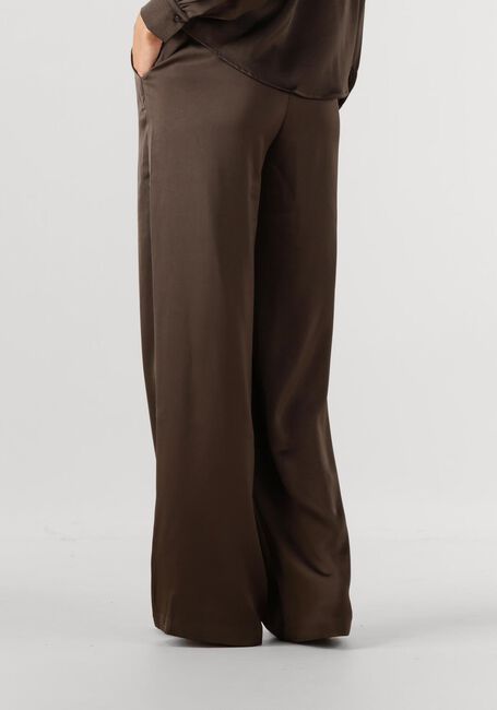 Braune NEO NOIR Weite Hose EMMETT HEAVY SATEEN PANTS - large