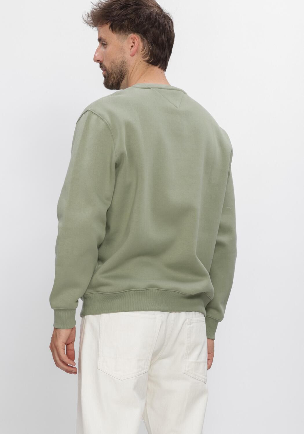 Gr&uuml;ne TOMMY JEANS Sweatshirt TJM REG S FLAG CREW EXT - large
