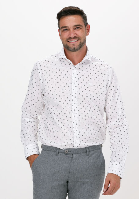 Weiße VANGUARD Casual-Oberhemd LONG SLEEVE SHIRT PRINT ON FIN - large