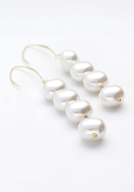 Goldfarbig NOTRE-V Ohrringe EARRING PEARLS - large