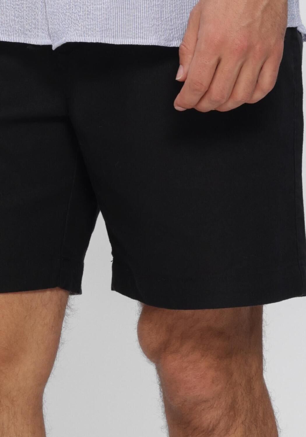 Schwarze WOODBIRD Kurze Hose WBBOMMY LINEN SHORTS - large