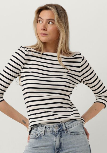 Weiße TOMMY HILFIGER Tops & T-shirts NEW CODY SLIM BOAT-NK 3/4 SLEEVE - large