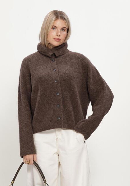 Braune KNIT-TED Strickjacke MILO CARDIGAN - large