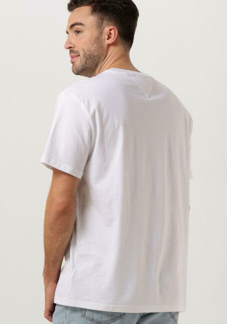 Weiße TOMMY JEANS T-shirt TJM REG LINEAR LOGO TEE EXT - large