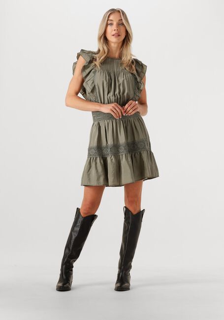Khaki CO'COUTURE Minikleid CALLUMCC FRILL PINTUCK DRESS - large