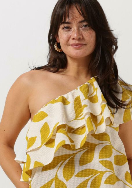 Goldfarbene SECOND FEMALE Midikleid UIVO ONE-SHOULDER DRESS - large