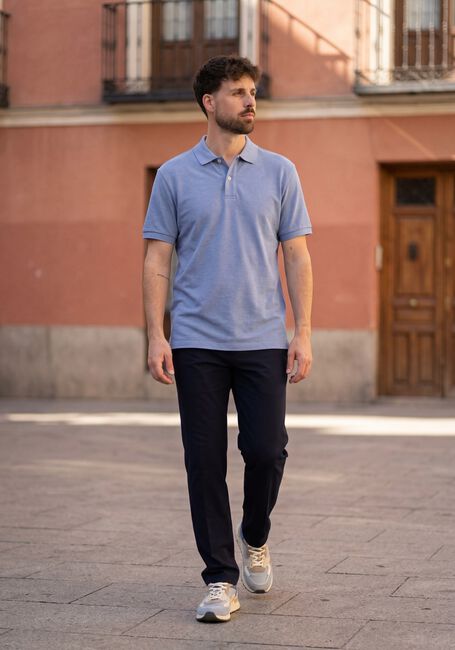 Blaue PROFUOMO Polo-Shirt POLO SS BASIS PIQUE - large