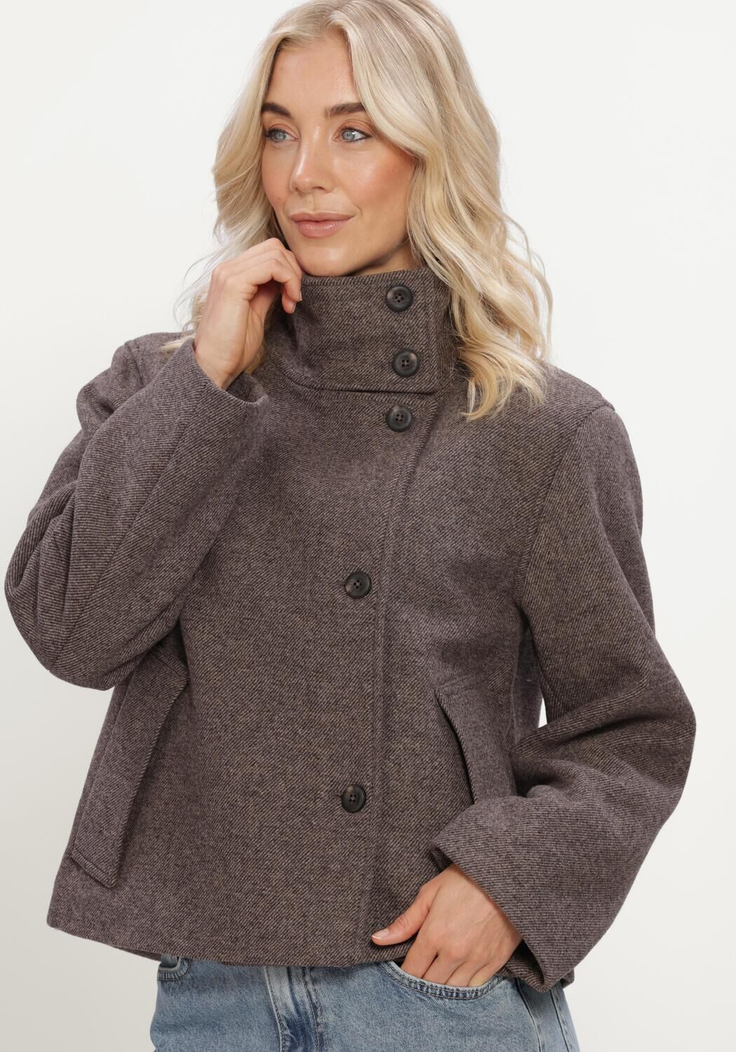 Braune OBJECT Jack OBJRIKI RE SHORT JACKET NOOS - large