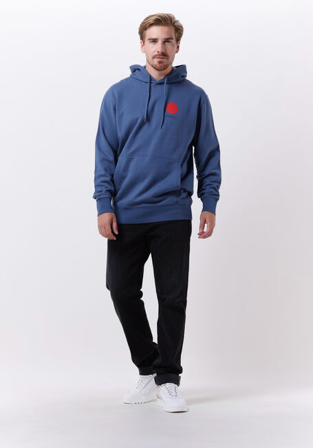Blaue EDWIN Sweatshirt JAPANESE SUN HOODIE SWEAT HEAVY FELPA - large
