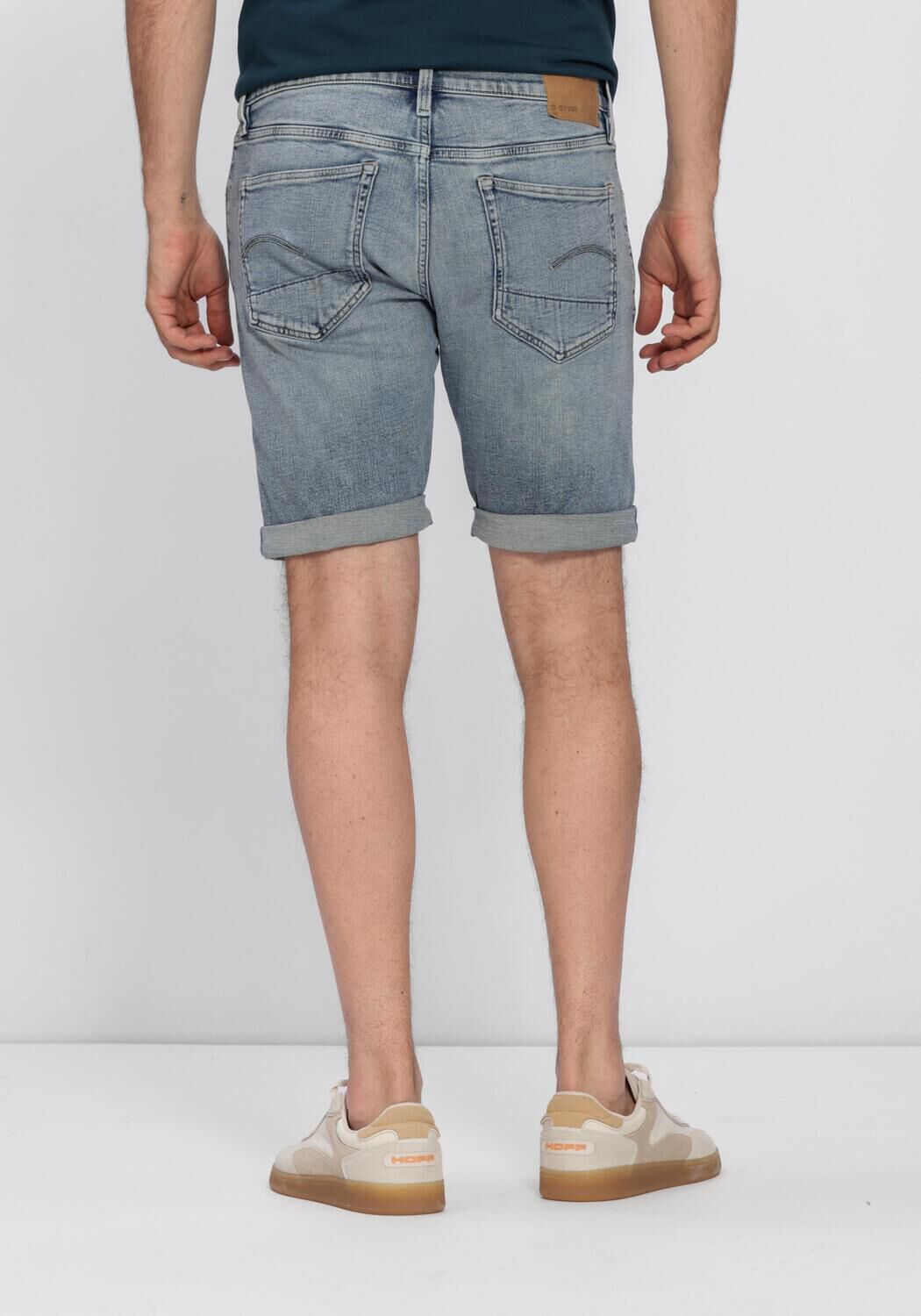 Blaue G-STAR RAW Kurze Hosen 3301 SLIM SHORT - large