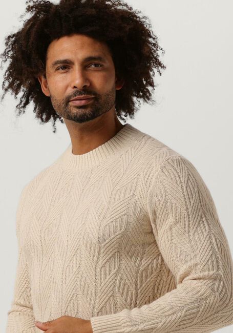Sand SELECTED HOMME Pullover CARIS LS KNIT CREW NECK - large