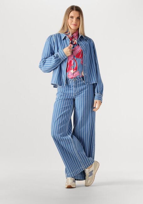 Mehrfarbige/Bunte POM AMSTERDAM Blusen BLOUSE URBAN FLORA STRIPE - large