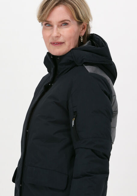Schwarze NATIONAL GEOGRAPHIC Parkas HOODED COAT WOMEN - large