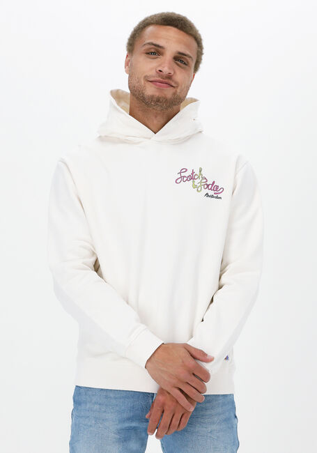 Weiße SCOTCH & SODA Sweatshirt REGULAR FIT LOGO ARTWORK HOODIE - large