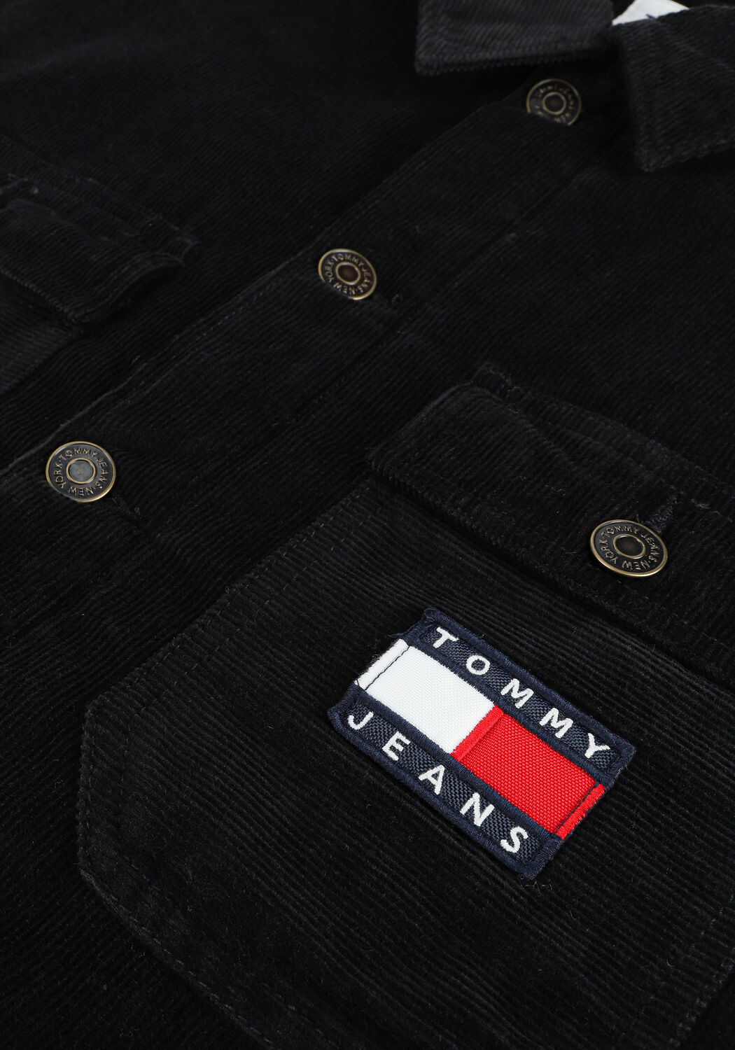 Schwarze TOMMY JEANS Overshirt TJM LINED CORD OVERSHIRT - large