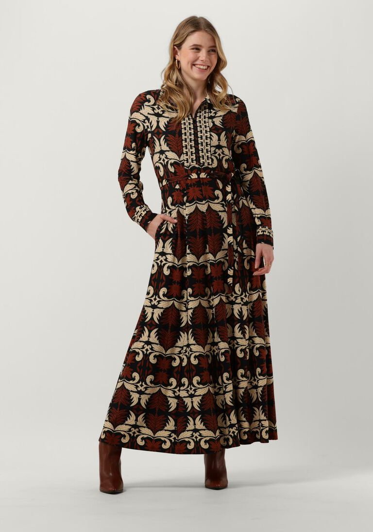 braune vanilia maxikleid flowy palm dress