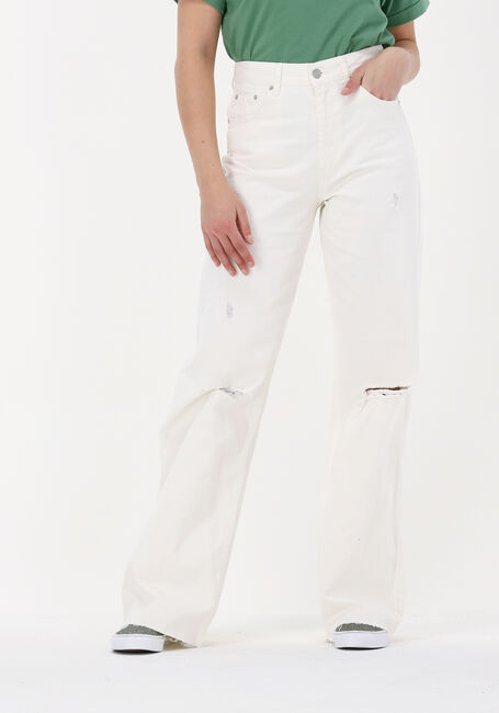 Weiße COLOURFUL REBEL Wide jeans GAIA HIGHT RISE WIDE LEG DENIM PANTS - large