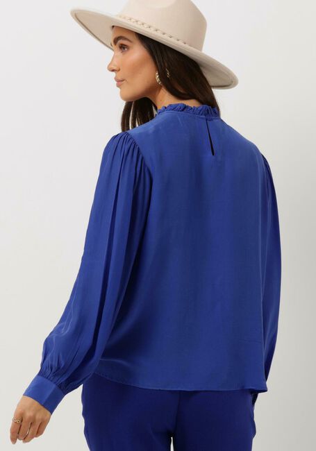 Blaue SCOTCH & SODA Bluse PINTUCK BLOUSE WITH RUFFLE COLLAR - large