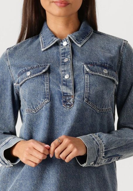 Blaue TOMMY JEANS Minikleid TJW PULLOVER DENIM DRESS - large