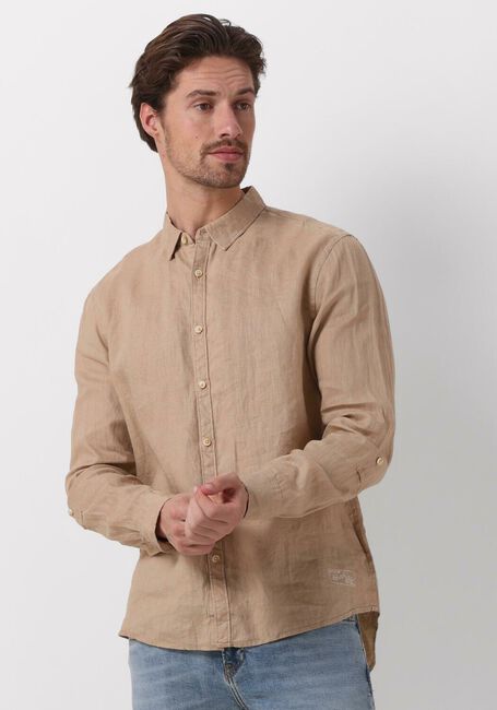 Khaki SCOTCH & SODA Casual-Oberhemd LINEN SHIRT WITH ROLL-UP - large