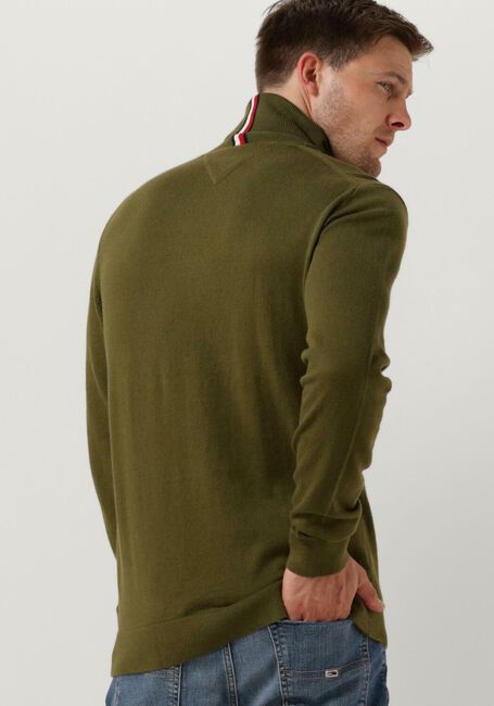 Dunkelgrün TOMMY HILFIGER Rollkragenpullover PIMA ORG CTN CASHMERE ROLL NECK - large