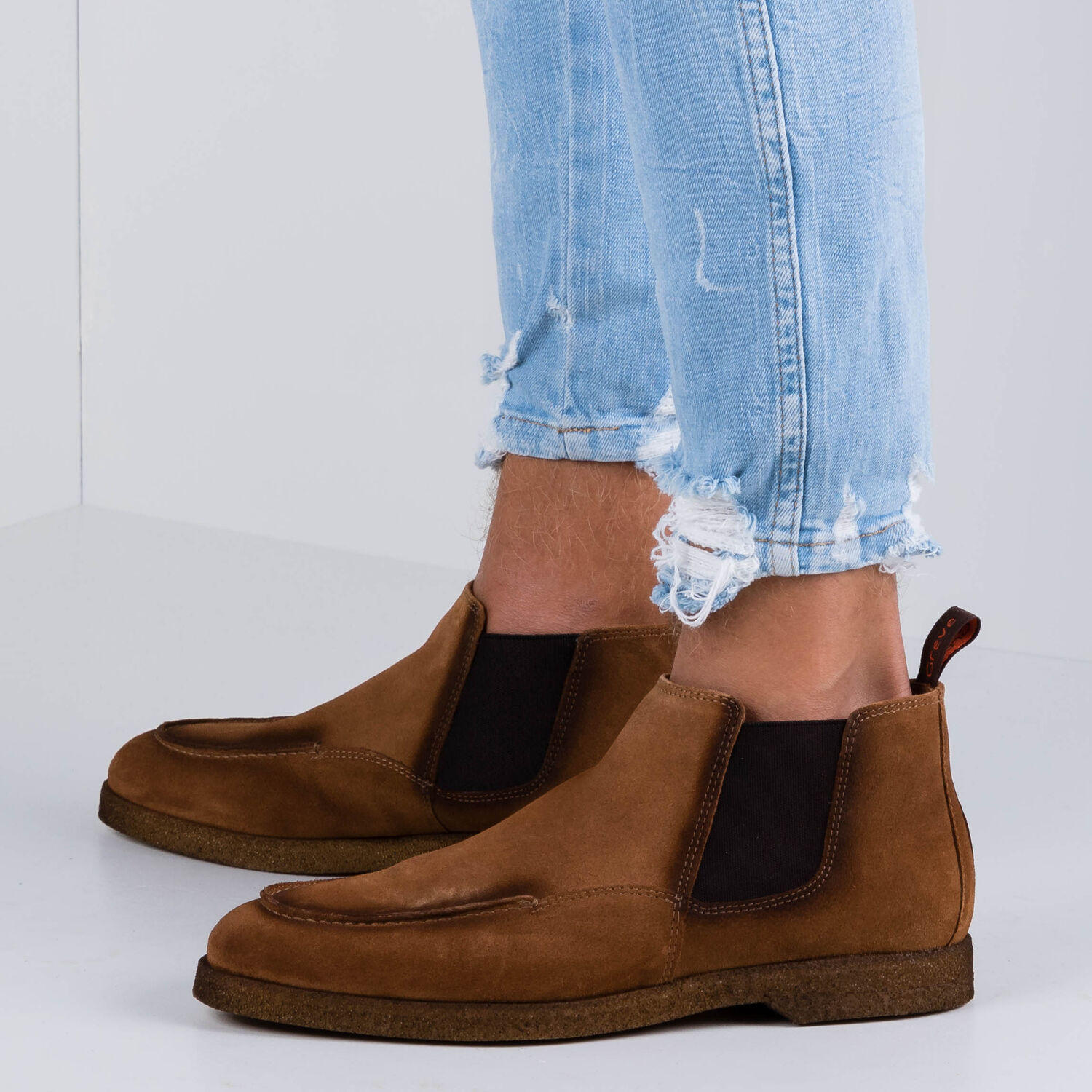 Cognacfarbene GREVE Chelsea Boots TUFO - large