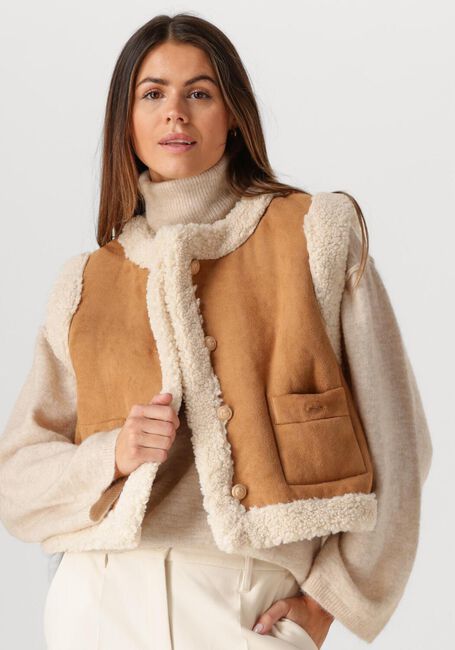 Camelfarbene SUNCOO Gilet DIDO - large