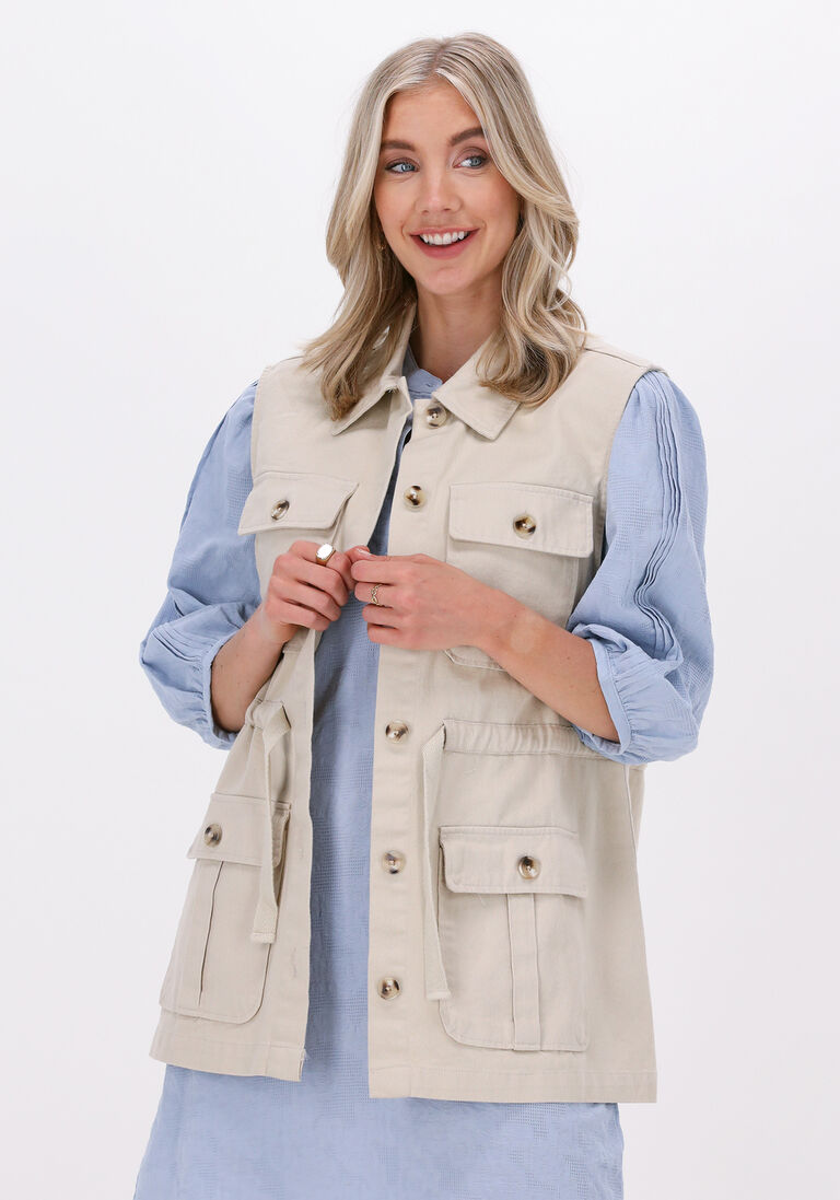 beige msch copenhagen gilet jolina waistcoat