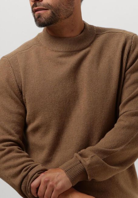 Braune ANERKJENDT Pullover AKRICO LAMBSWOOL KNIT - large