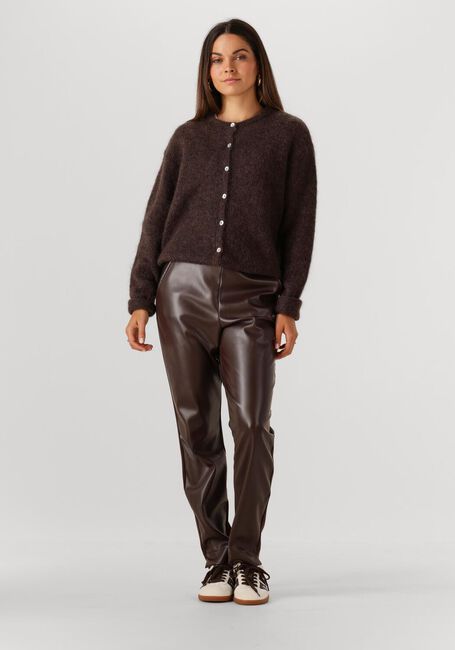 Braune STUDIO ANNELOES Hose ANNE FAUX LEAHTER TROUSERS - large