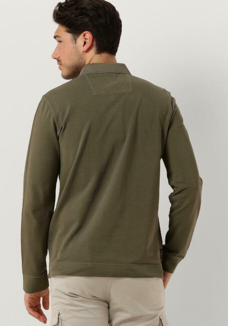 Grüne PME LEGEND Polo-Shirt LONG SLEEVE POLO PIQUE GARMENT DYE - large