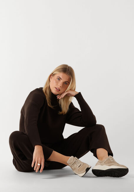 Braune KNIT-TED Weite Hose NOOR PANT - large