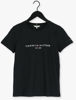 Schwarze TOMMY HILFIGER T-shirt HERITAGE HILFIGER C-NK REG TEE