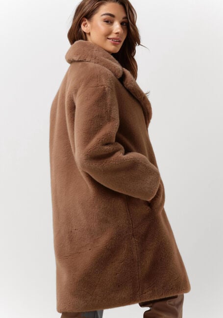 Sand STAND STUDIO Fake-Fur-Jack CAMILLE COCOON COAT - large