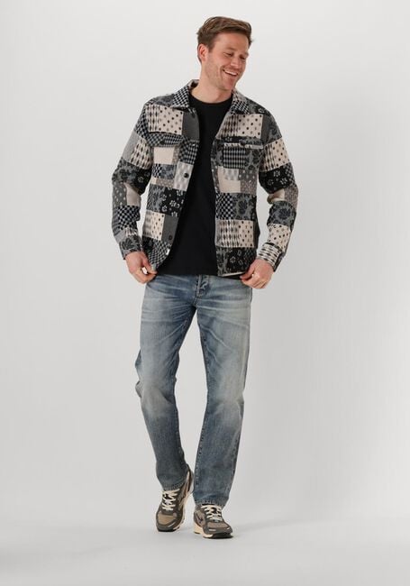 Blaue ANERKJENDT Overshirt AKOSCAR PATCHWORK OVERSHIRT - large