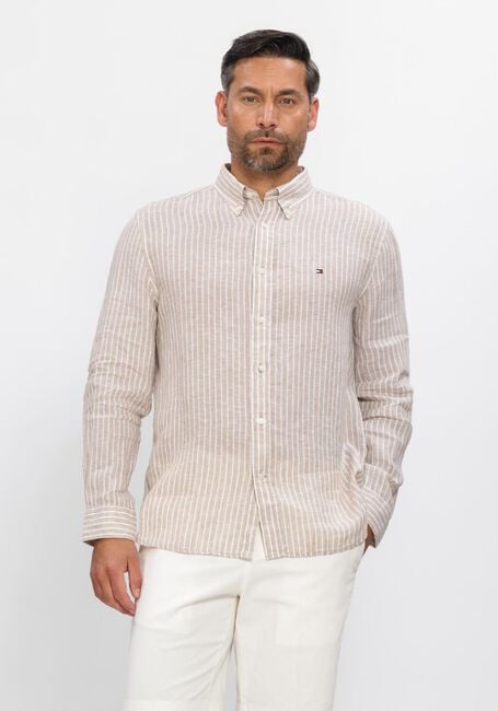 Sand TOMMY HILFIGER Casual-Oberhemd LINEN BENGAL STRIPE RF SHIRT - large