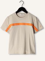 Beige CALVIN KLEIN T-shirt LOGO TAPE SS T-SHIRT Beige CALVIN KLEIN T-shirt LOGO TAPE SS T-SHIRT - medium